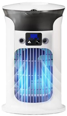 Mobile Klimaanlage Mini Klimagerät, Luftkühler mit 800ml Wassetank Verdunstungskühlung, Kleine Klimaanlage, Air Conditioner Portable, Mobile Klimagerät ohne Abluftschlauch Leise (Weiß)
