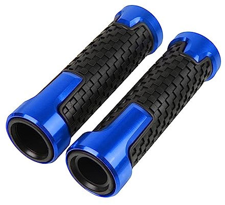 Multicolor Puños De Aluminio para Manillar De Motocicleta 7/8 22 Mm para Suzuki GSXR 1300 1100 1000 750 600 150 Mango De Motocicleta(Blue)