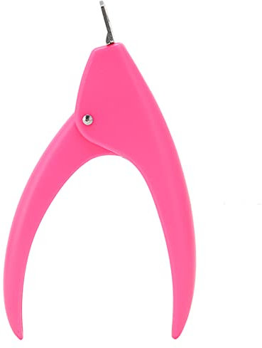 ZASCHMOY Nail Clipper Trime de Pointe en Acier Inoxydable pour Gel Acrylique Ongles Artificiels de la Manucure de Bricolage (Rose rouge)