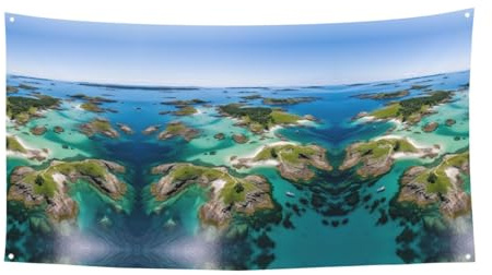 Buntes Party-Banner mit Norwegen-Inselmotiv, festliche Dekorationen, wiederverwendbar, Geburtstag, Jahrestag, Hochzeit