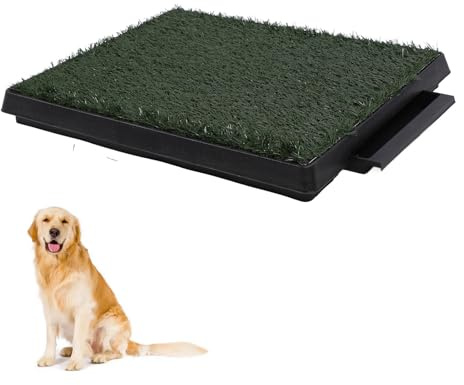 WAHEWUD Hundetoilette, Gras-PIPI-Pads für Hunde, einfach zu zerlegen und zu reinigen, Schubladendesign mit großer Kapazität, Hunde-PIPI-Gras für die Toilette im Innen- und (Kleine Größe)