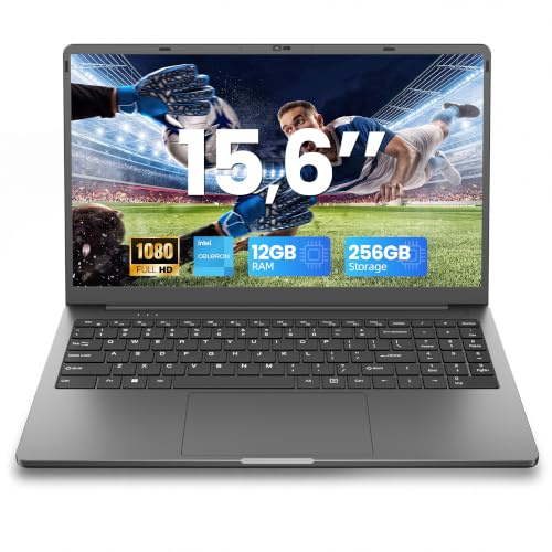 jumper Laptop 15,6 Zoll FHD Display, 12 GB RAM 512 GB ROM TF Erweitern 512GB, 5205U Prozessor Notebook(bis zu 2,3 GHz), 2 Stereo-Lautsprecher/USB 3.0/Typ-C/Zehnertastatur