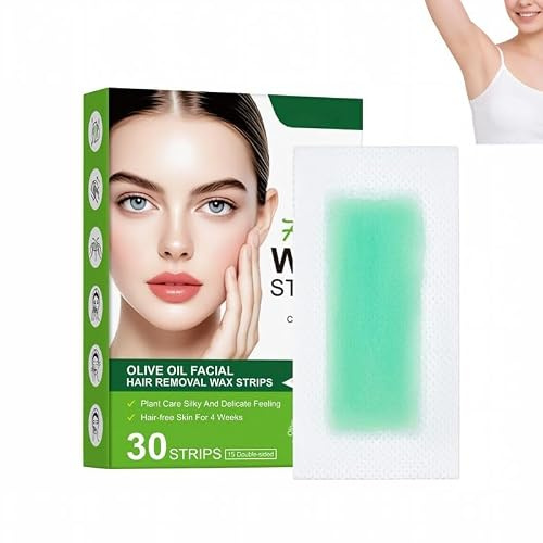 Wachsstreifen Haarentfernung,Kaltwachsstreifen,Waxing strips, Wax strips | Kaltwachsstreifen Gesicht, 30 Stück Wachs Haarentfernung, Wax Strips, Für Augenbrauen, Arme, Beine, Achseln und Bikinizone