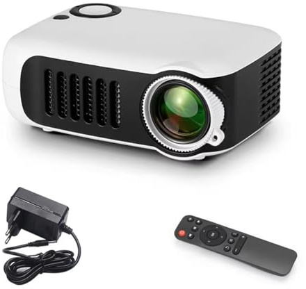 Jnchdghwa Proiettore Mini Gaming Portatile 3D LED Proiettore Video 4K 1080P Home Cinema per TV Box con Porta HD Spina EU