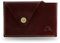 A-SLIM Visitenkartenetui - Leder Visitenkartenetui - Minimalistische Brieftasche - Knopfverschluss Kreditkartenetui - Tsuki - [Kapazität:8 Karten], Mahagoni Braun, Einheitsgröße, Minimalistisch