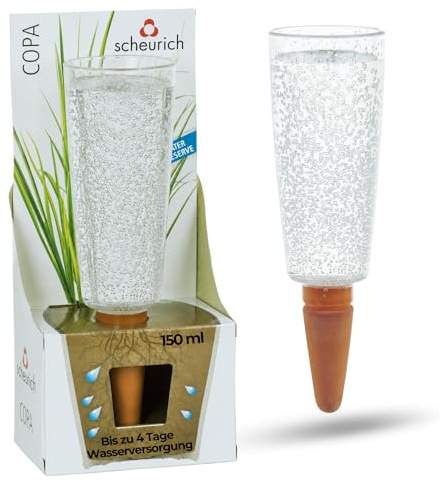 Scheurich Copa M Bewässerung Wasserspender Bewässerungskugel grün transparent (1, Transparent)