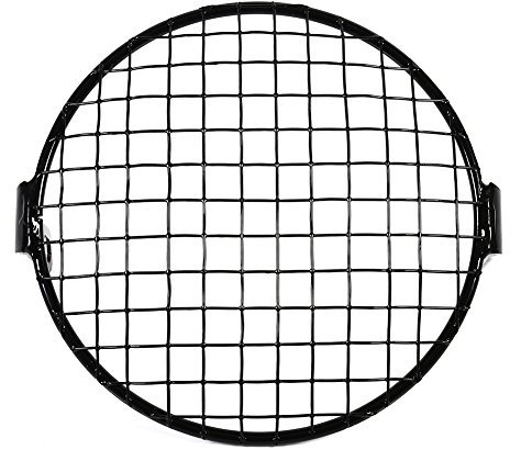 6.3 Motorcycle Headlights Grill Cover, Lamp Mask Protector Guard for Cafe Racer, Mental Wire Mesh Side Mount Universal Vintage Classic 16cm headlight modification motorcycle headlight protector