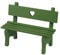VOSAREA Miniature Banc de Jardin en Bois Petit Meuble pour Maison de PoupéE 16.5x12.5cm Minuscule Chaise Verte Micro Paysage Jardin de FéEs Décoration Extérieure