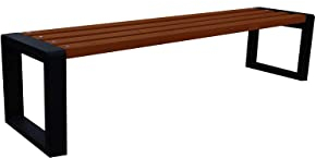 Primario Grande Gartenbank, Parkbank - Gartenmöbel, Outdoor Bank mit 350kg Tragfähigkeit - Sitzbank Holz Wetterfeste (Grande-BO, Braun, 100cm - Sitzlänge, CE)