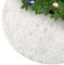 KONVINIT Weihnachtsbaumdecke Weiß Plüsch Christmasbaumdecke Kunstfell Weihnachtsbaumteppich Rund Weihnachtsbaum Rock Weihnachtsdeko mit Silber Pailletten Schneeflocke,78cm/90cm/122cm