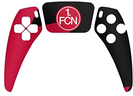 DeinDesign Skin kompatibel mit Sony Playstation 5 Controller PS5 Folie Sticker Fanartikel 1. FCN 1. FC Nürnberg