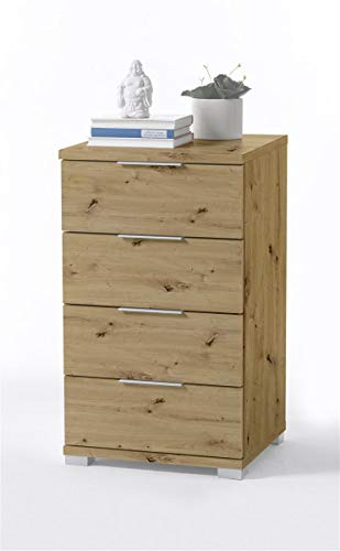 möbelando Nachttisch Nachtkonsole Nako Nachtkommode Nelli III Artisan Eiche Nachbildung