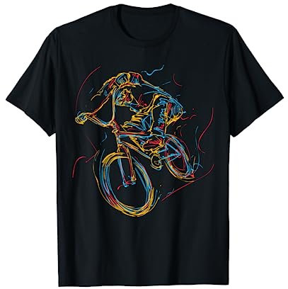 Bunte abstrakte Kunst BMX Bar Turn 180 360 T-Shirt