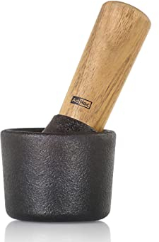 AdHoc Mortero MO11 Camo.7, hierro fundido|madera de acacia