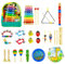 27-Teiliges Musikinstrumente Kinder Musical Instruments Set, Kikuo Holzinstrumente Kinder, Holz Percussion Set Schlagzeug, Rhythm Toys, Fördert Die Frühe Entwicklung, Inklusive Rucksack