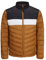 JACK & JONES Mens Puffer Jacket Full Zip Long Sleeve Quilted Padded Puffer Jacket for Men, Brown Colour, Size- L