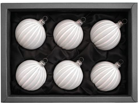 “Center goes on” – 6 cm Weihnachtskugeln/Christbaumkugeln blau matt