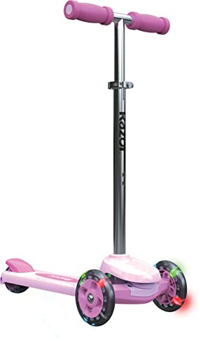 Razor Rollie, monopattino a 3 ruote per bambini piccoli, possibilità di guida da seduti e in piedi, ruote illuminate