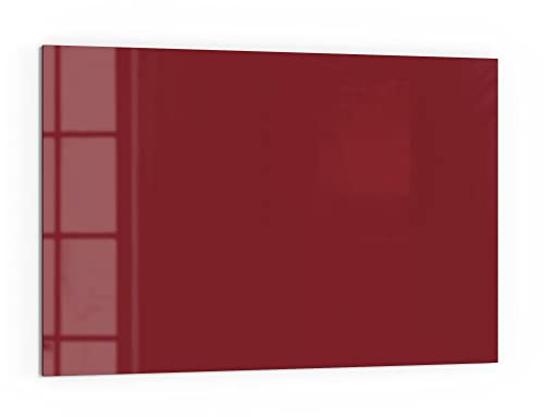 DEQORI Küchenrückwand Glas | Unifarben - Dunkelrot | 60x40 cm | Bad- oder Herd-Rückwand | Herdblende Spritzschutz für Küche & Badezimmer | moderne Deko für Fliesenspiegel