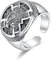 EUDORA Harmony Ball Wikinger Adler Ring für Damen Herren, 925 Sterling Silber Wikinger Adler Kreuz Ring Einstellbare Amulett Witcher Ring Vintage Schmuck Geschenk für Frauen Frau Ehemann Mutter Vater