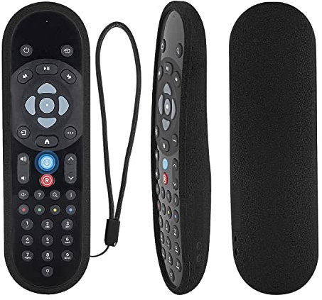 Silikon Schutzhülle für Sky Q 2020 Bluetooth Sprachfernbedienung EC201, EC202, Fernbedienung Gehäuse NUR Fit für Sky Q Sprachfernbedienung, Langlebig, Stoßfest, Waschbar (Schwarz)