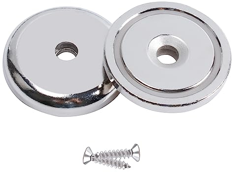 OCEUMAOA Neodym Magnete mit Loch 50kg Magnete Stark,Magnet zum Anschrauben mit Schrauben für Werkstatteinrichtung Zubehör 36mm 2Stück