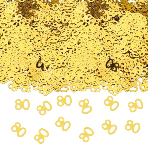 GoldRock Konfetti 80. Geburtstag Deko Gold - 500 Stk Tischdeko für Mann und Frau, Streudeko, Konfettikanone zum 80. Jubiläum