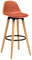 Atmosphera - Chaise de Bar Maxon en hêtre et métal H92,5cm Rose Terracotta