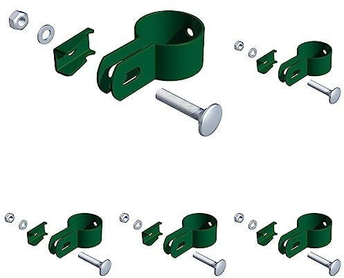 Alberts 563462 Endschelle | grün | für Pfosten-Ø 34 mm (Packung mit 5)