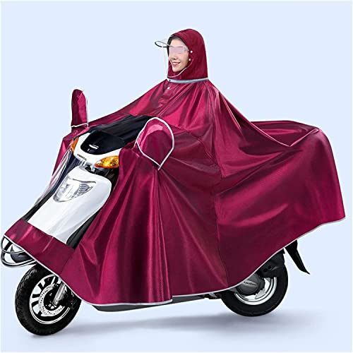 Hooded wheelchair rain cover,Bicycle poncho, Hooded Rain Poncho, Waterproof Cycling Raincoat with Mirror Cover, Single/Double Windproof Unisex Rain Cape with Neck Sliding Chain, for Bike E-bike Motorc