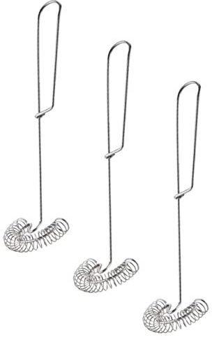 VINTORKY 3pcs Manual Egg Whisk Spring Coil Stainless Steel Handheld Mixer Milk Frother for Kitchen Baking and Cooking