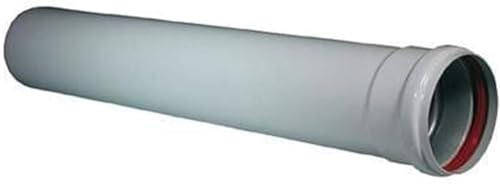 Tubo Alluminio Bianco Ø 80mm Lunghezza 50cm M/F Spessore 0,5mm per Canna Fumaria Caldaia
