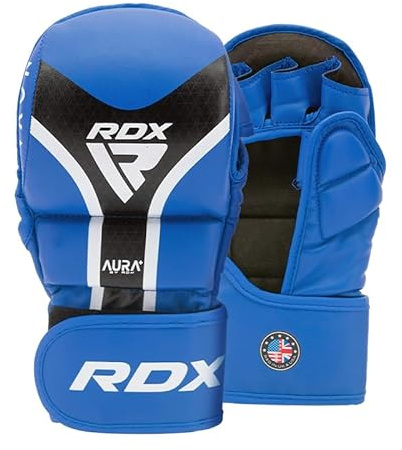 RDX Grappling Gloves Shooter Aura Plus T-17 Blue/Black-M