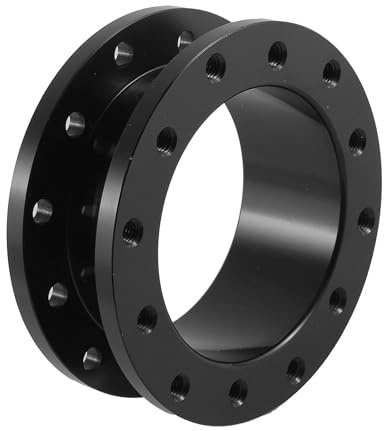 Partuto 30mm Steering Wheel Hub Adapter Spacer - Aluminium Black | Universal, for most car vehicle, Black, Aluminium