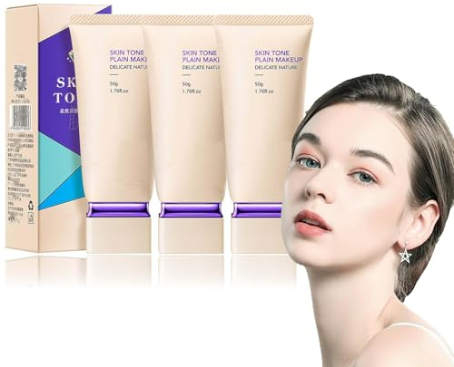 Ogulia Hydrating Concealer Translucent Face Cream,Whitening Soft Focus Skin Tinting Cream,Brightening Hydrating Concealer Waterproof Foundation Cream,Naked Foundation (3 Pcs, One size)