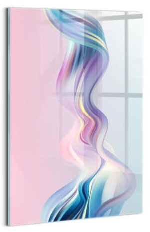 Wallfluent Bild Für die Küche Badezimmer und Schlafzimmer Dicke 4mm Wanddekoration Wandbild Glasbild Gehärtetes Glas Mit Motiv 20x30cm - Flüssigkeitsströmungselement