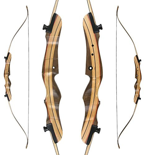 Wild Honey - Take Down, Recurvebogen, toller Einsteigerbogen, Anfängerbogen für Erwachsene und Jugendliche im Bogensport, Bogenschießen, Pfeil und Bogen (62 Zoll / 28 lbs)