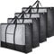 SUNNOW 4 Pcs 140L Moving Bags Large Storage Bags with Zips Packing Bag for Moving Extra Large Storage Bag with Lid for Clothes Bedding Duvet Quilt Blankets Moving Totes Christmas Storage Containers