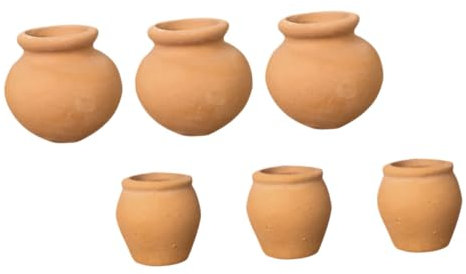 Toddmomy 6 Pièces Mini Pots pour Plantes Pot en Argile Cotta Petit Pot De Plante Pot De Cactus Mini Pot Pots De Culture De Fleurs Pots De Jardin Mini Plante en Pot Mini