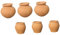 Toddmomy 6pièces Pots Terre Cuite Mini Pots Succulentes Petits Fleurs Argile pour Plantes Miniatures Extérieures