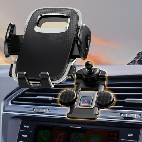 PANPHEN Support de téléphone de voiture pour Volkswagen Tiguan 2016 2017 2018 2019 2020 2021 2022, accessoires VW Tiguan, support de téléphone réglable à 360 degrés pour tous les smartphones et GPS de