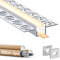 GEEKLUX Alu Led Profil Trockenbau 6 Stück, Led Aluminium Profil 2m(55.5 * 14.9mm), Led Strip Aluschiene 2m und Led Kanalleiste mit Milchig Weiß Led Diffusor, Max Breite 12mm LED Strip