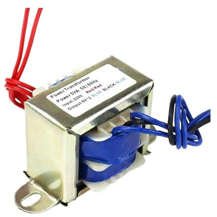 BADIKA Transformateur de Puissance EI Transformateur de Puissance d'entrée 220V 380V 5W, Sortie 6V 9V 12V 15V 24V, transformateur de Puissance Assorti, Circuit de Commande d'éclairage(220V 6-0-6v)