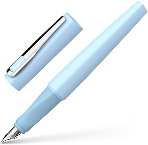 Schneider 168823 Tomo Füllhalter Stifte (nachfüllbar mit Standard Tintenpatronen, geeignet für Rechts- und Linkshänder) Ice Blue