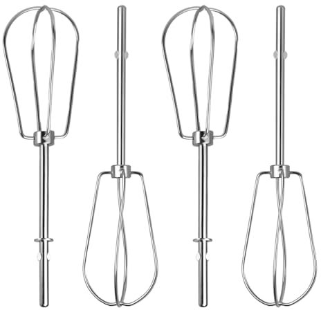 4Pcs W10490648 Hand Mixer Attachment Beaters for KitchenAid, Replacement Beaters for Kitchenaid Hand Mixer KHM2B, AP5644233, PS4082859 - Turbo Beaters for Kitchenaid Hand Mixer