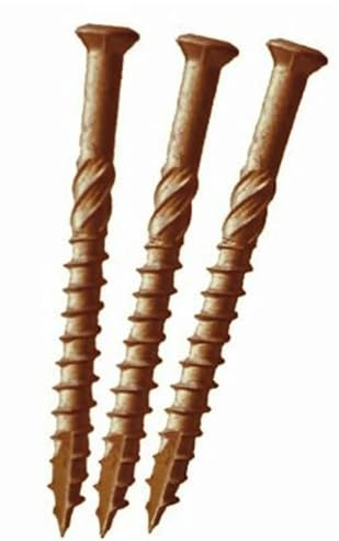 HORI Terrassenschrauben - Schrauben - Farbe: Antik-Braun beschichtet - V2A Edelstahl gehärtet - inkl. Bit - Edelstahlschrauben - Holzschrauben - Terrasse - Garten - 500 Stück - Größe 60 x 5 mm