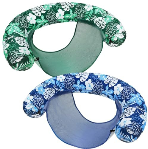 WERNNSAI 2 Stück Aufblasbare Wasserhängematte Luftmatratze Pool Poolnudelstuhl mit Schnallenring Schwimmreifen für Erwachsen Sommer Schwimmbad Wasser Strandparty Seespaß