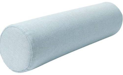 MSNCS Nackenrolle Linen Rollenkissen 40/50/60/70/90 cm Nackenkissen Kopf, Nacken, Rückenstütze Kissenrolle abnehmbar Rohrkissen Dekokissen für Betten und Sofas Yoga(Hellblau,12cmx70cm)