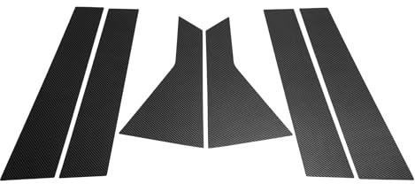 TUCKBOLD Door Pillar Window Trim Anti Scratch Sticker Pillar Posts Cover for Nissan Qashqai 2023-2024 Black Carbon Fiber Front Rear Left Right
