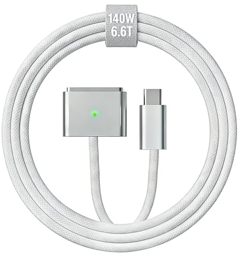 WONDERFUL FATE USB-C auf Magnetic 3 Kabel, 2m, 140W magnetisches Schnellladekabel für MacBook Air, kompatibel mit MacBook Air 13/15 (2022–2025) & Pro 14/16 (2021–2025) für M4/M3/M2